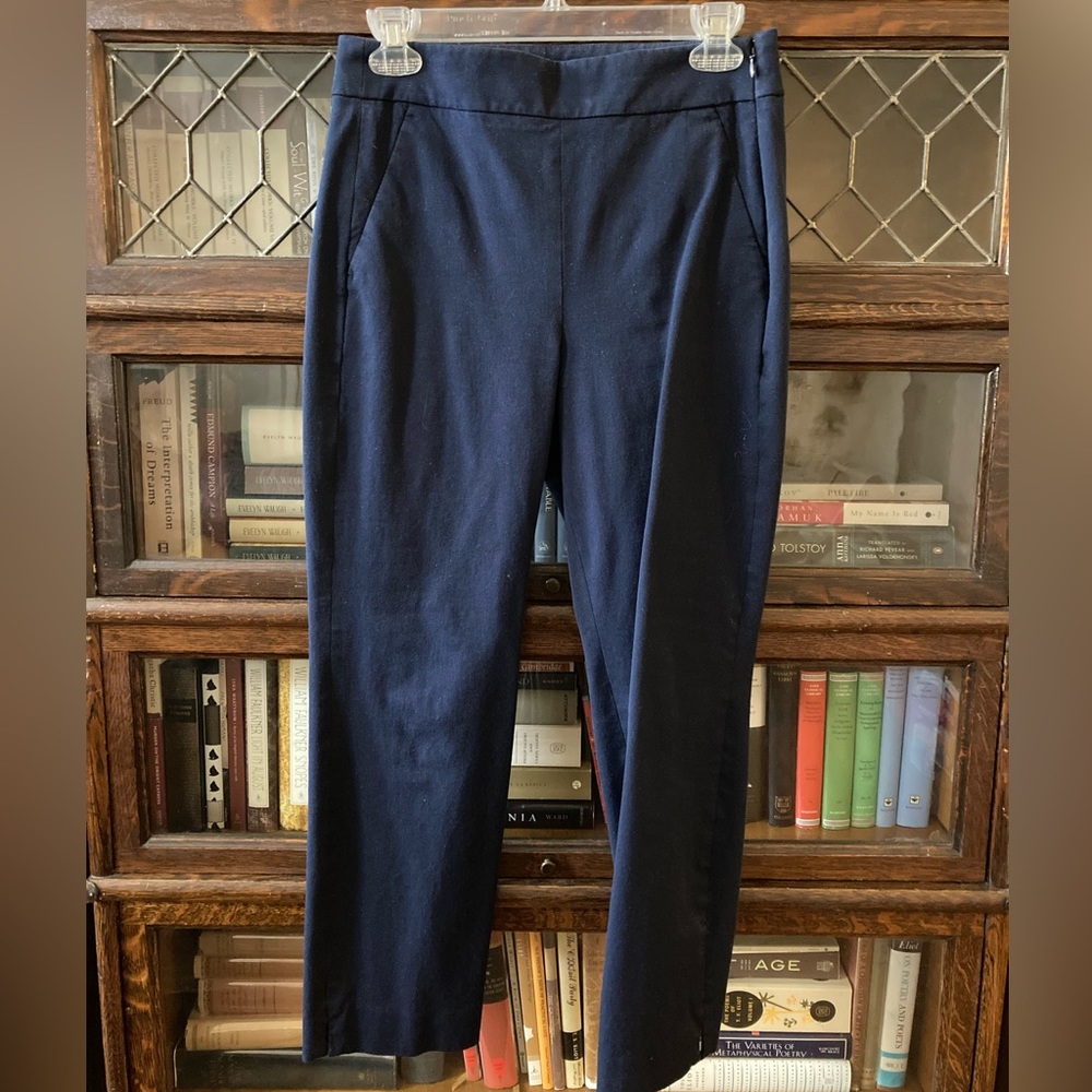 J. Crew Remi Cropped Dress Pant in Navy